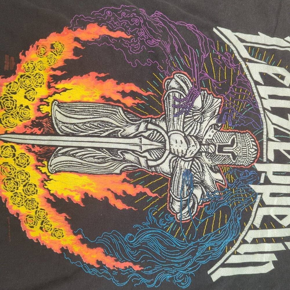 Vintage Led Zeppelin 1990s Hanes Heavyweight Band Long Sleeve Size Large - Picture 9 of 14
